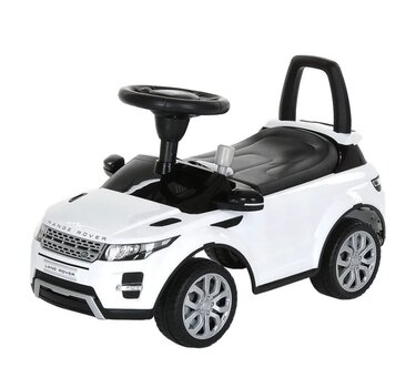 Bērnu stumjamā mašīna ar mūziku Range Rover Evoque, balta cena un informācija | Rotaļlietas zīdaiņiem | 220.lv