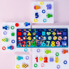 Izglītojoši attīstošā spēle; Montessori puzle; Dari pats (DIY) spēle; Montessori matching board CSDW-011, 95 gab. цена и информация | Развивающие игрушки | 220.lv