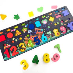 Izglītojoši attīstošā spēle; Montessori puzle; Dari pats (DIY) spēle; Montessori matching board CSDW-011, 95 gab. цена и информация | Развивающие игрушки | 220.lv