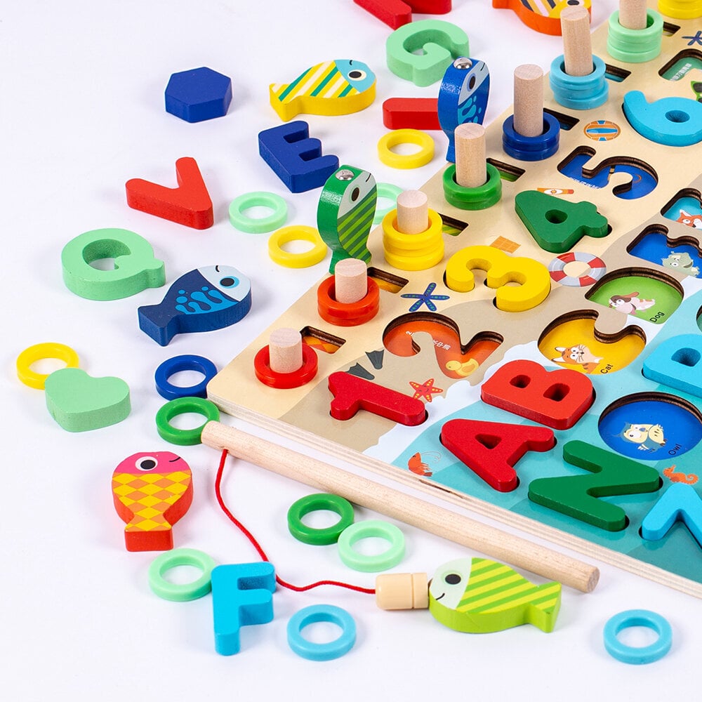 Izglītojoši attīstošā spēle; Montessori puzle; Dari pats (DIY) spēle; Montessori matching board CSDW-012, 121 gab. cena un informācija | Attīstošās rotaļlietas | 220.lv