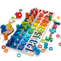 Izglītojoši attīstošā spēle; Montessori puzle; Dari pats (DIY) spēle; Montessori matching board CSDW-009, 99 gab. cena un informācija | Attīstošās rotaļlietas | 220.lv