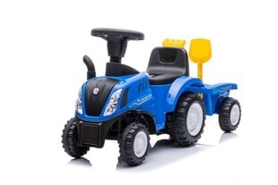 Bērnu stumjamais traktors ar piekabi New Holland ar piekabi, zils цена и информация | Игрушки для малышей | 220.lv