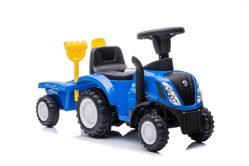 Bērnu stumjamais traktors ar piekabi New Holland ar piekabi, zils cena un informācija | Rotaļlietas zīdaiņiem | 220.lv
