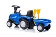 Bērnu stumjamais traktors ar piekabi New Holland ar piekabi, zils цена и информация | Rotaļlietas zīdaiņiem | 220.lv