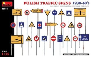 Līmējošais modelis MiniArt 35664 Polish Traffic Signs 1930-40’s 1/35 цена и информация | Склеиваемые модели | 220.lv