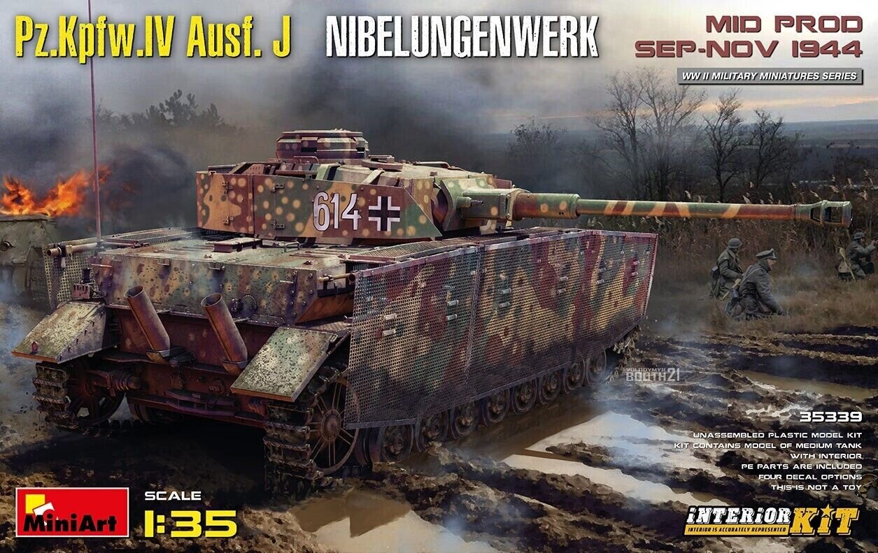Līmējošais modelis MiniArt 35339 Pz.Kpfw.IV Ausf. J Nibelungenwerk. Mid Prod. (Sep-Nov 1944) 1/35 cena un informācija | Līmējamie modeļi | 220.lv