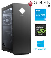 Stacionārais dators OMEN 25L i5-10400 32GB 1TB SSD RTX 3070 Windows 10 cena un informācija | Stacionārie datori | 220.lv