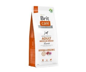 Brit Care корм для взрослых собак средних пород гипоаллергенный с ягненком и рисом, 12 кг цена и информация | Сухой корм для собак | 220.lv