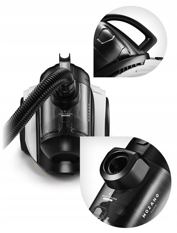 Bezmaisu putekļsūcējs, Mozano Smart Cyclonic 4000W melnbalts цена и информация | Putekļu sūcēji | 220.lv