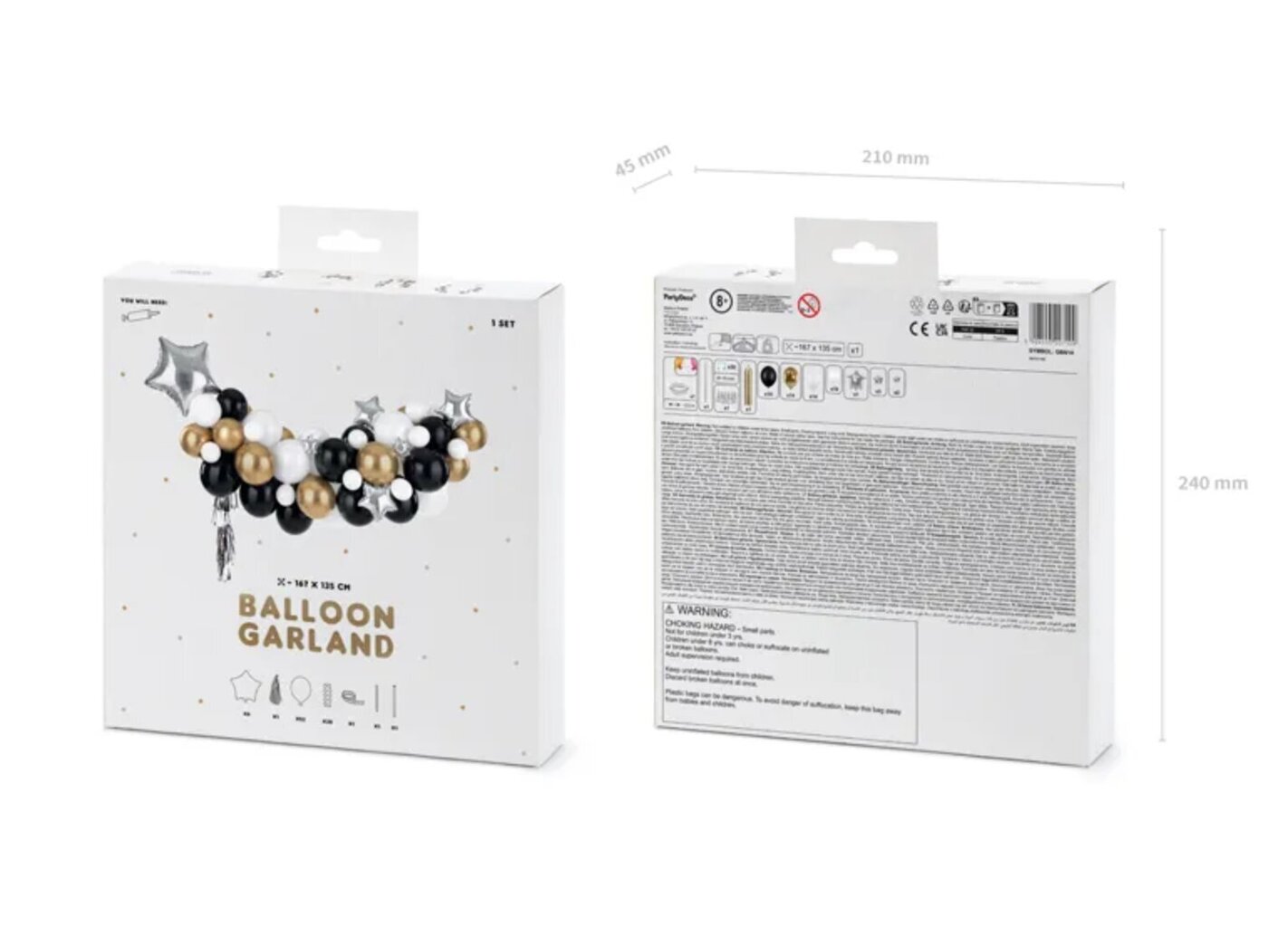 Balonu virtene, 167x135 cm cena un informācija | Baloni | 220.lv