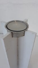 Белый деревянный четырехгранный подсвечник GP TRUST цена и информация | Подсвечники, свечи | 220.lv
