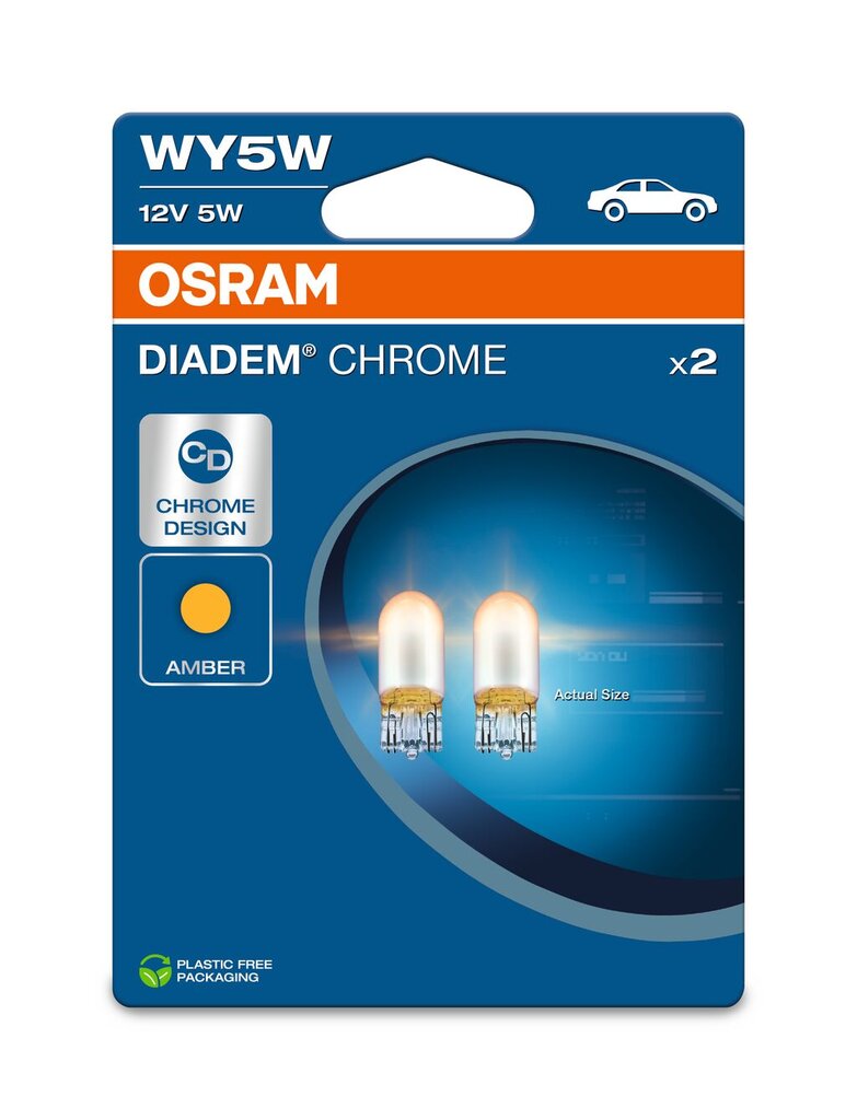 Osram lemputė T10, WY5W, 5W, W2.1x9.5d Diadem chrome, 2vnt, Blist. цена и информация | Auto spuldzes | 220.lv