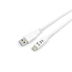 USB A uz USB C Kabelis Equip 128363 Balts 1 m цена и информация | Кабели для телефонов | 220.lv
