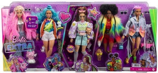 Barbie Doll Extra Exclusive komplekts 5gab.HGB61 цена и информация | Rotaļlietas meitenēm | 220.lv