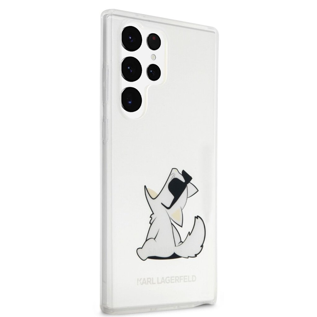 Karl Lagerfeld PC|TPU Choupette Eat Case for Samsung Galaxy S23 Ultra Transparent cena un informācija | Telefonu vāciņi, maciņi | 220.lv