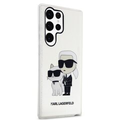 Karl Lagerfeld IML Glitter Karl and Choupette NFT Case for Samsung Galaxy S23 Ultra Transparent cena un informācija | Telefonu vāciņi, maciņi | 220.lv