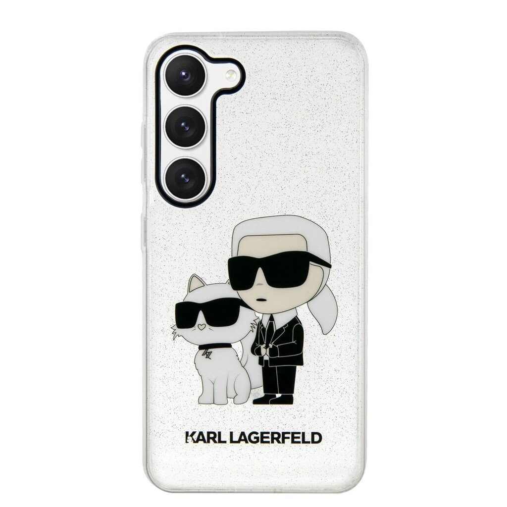 Karl Lagerfeld IML Glitter Karl and Choupette NFT Case for Samsung Galaxy S23+ Transparent cena un informācija | Telefonu vāciņi, maciņi | 220.lv