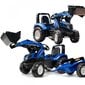 Falk traktors ar piekabi, zils cena un informācija | Rotaļlietas zēniem | 220.lv