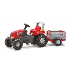 Rolly Toys traktors ar piekabi, sarkans cena un informācija | Rotaļlietas zēniem | 220.lv