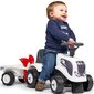 FalkBaby Valtra traktors ar piekabi, balts cena un informācija | Rotaļlietas zīdaiņiem | 220.lv