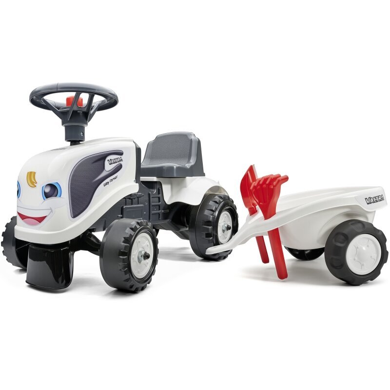 FalkBaby Valtra traktors ar piekabi, balts cena un informācija | Rotaļlietas zīdaiņiem | 220.lv