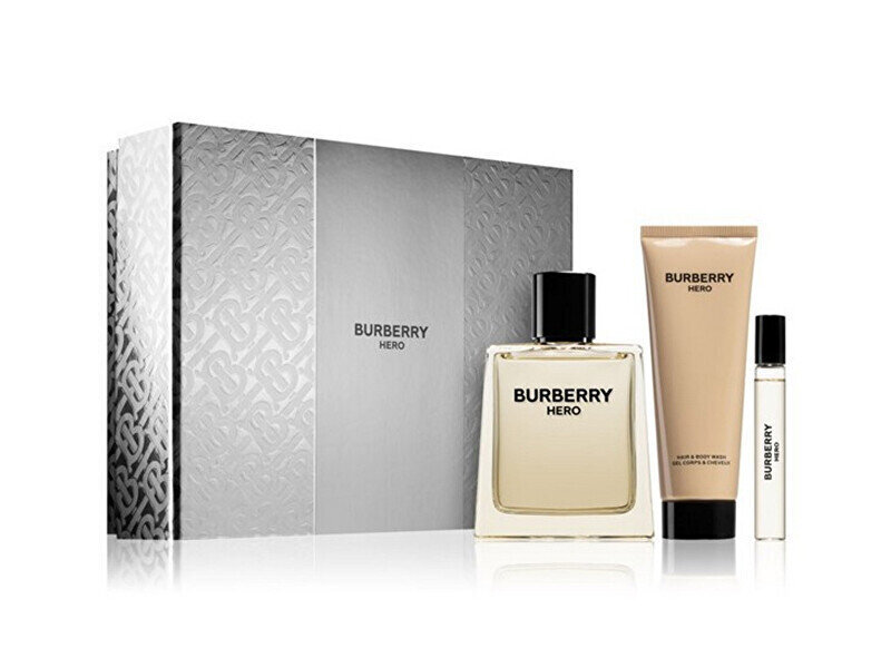 Komplekts vīriešiem Burberry Hero: EDT, 100 ml + dušas želeja, 75 ml + EDT 10 ml цена и информация | Vīriešu smaržas | 220.lv