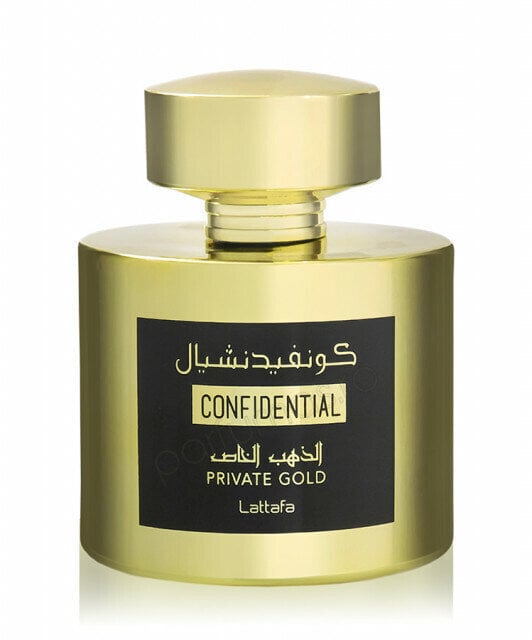 Parfimērijas ūdens Lattafa Confidential Private Gold EDP sievietēm/vīriešiem, 100 ml cena un informācija | Sieviešu smaržas | 220.lv