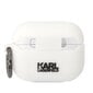 Austiņu maciņš Karl Lagerfeld 3D Logo NFT Karl Head Silicone Case for Airpods Pro, balts цена и информация | Austiņu piederumi | 220.lv