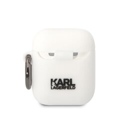 Karl Lagerfeld 3D Logo NFT Choupette Head Silicone Case for Airpods 1|2 White цена и информация | Наушники Hercules HDP DJ60 | 220.lv