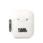 Austiņu maciņš Karl Lagerfeld 3D Logo NFT Choupette Head Silicone Case for Airpods 1|2, balts cena un informācija | Austiņas | 220.lv