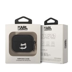 Karl Lagerfeld 3D Logo NFT Choupette Head Silicone Case for Airpods Pro Black цена и информация | Аксессуары для наушников | 220.lv