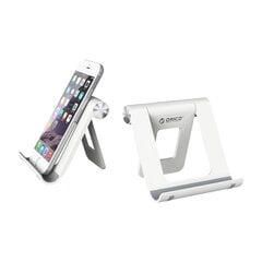 Foldable Multi-Angle Phone Stand Orico (White) cena un informācija | Portatīvo datoru dzesēšanas paliktņi un citi piederumi | 220.lv