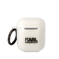 Беспроводные наушники Karl Lagerfeld 3D Logo NFT Karl Head TPU Case for Airpods 1|2 White цена и информация | Аксессуары для наушников | 220.lv