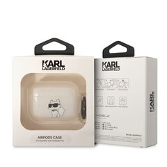 Austiņu maciņš Karl Lagerfeld 3D Logo NFT Choupette TPU Case for Airpods Pro, balts cena un informācija | Karl Lagerfeld Datortehnika | 220.lv