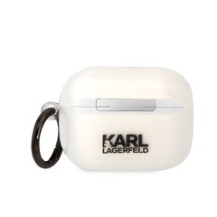 Austiņu maciņš Karl Lagerfeld 3D Logo NFT Choupette TPU Case for Airpods Pro, balts cena un informācija | Karl Lagerfeld Datortehnika | 220.lv