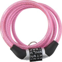 Velosipēda slēdzene ar kombināciju Dunlop, rozā цена и информация | Замки для велосипеда | 220.lv
