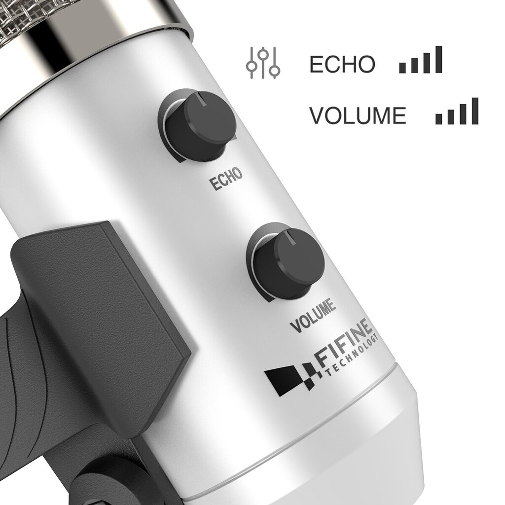 Fifine K056A mikrofons spēlēm | podkāsti | straumes | statīvs | balts цена и информация | Mikrofoni | 220.lv