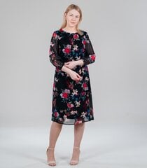 Hansmark sieviešu kleita Neeva-L 64173*01, melns/sarkans 4741547919481 cena un informācija | Kleitas | 220.lv