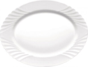 Bormioli Rocco Pasniegšanas Plate Bormioli Rocco Ebro Ovāls Balts Stikls (36 cm) (12 gb.) цена и информация | Посуда, тарелки, обеденные сервизы | 220.lv