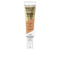 Max Factor Šķidrā Grima Bāze Max Factor Miracle Pure 80-bronze SPF 30 (30 ml) cena un informācija | Grima bāzes, tonālie krēmi, pūderi | 220.lv