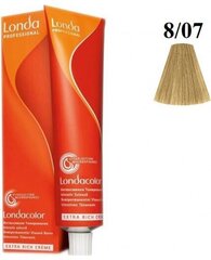 Matu krāsa Londa Professional Demi-Permanent Colour Extra Coverage 8/07 Blond, 60 ml cena un informācija | Matu krāsas | 220.lv