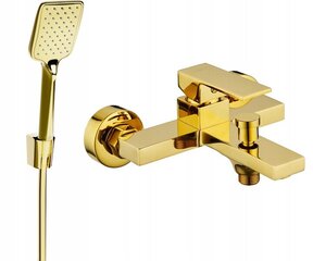 Vannas dušas komplekts ar jaucējkrānu Mexen Uno R-62, Gold cena un informācija | Jaucējkrāni | 220.lv
