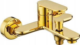 Vannas dušas komplekts ar jaucējkrānu Mexen Milo R-40, Gold цена и информация | Смесители | 220.lv