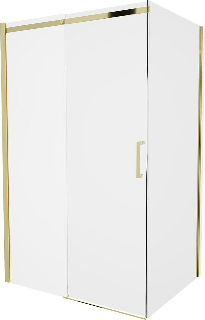 Dušas kabīne Mexen Omega ar paliktni un sifonu, Gold+White/Gold, 100x70,80,90,100 cm cena un informācija | Dušas kabīnes | 220.lv