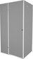 Dušas kabīne Mexen Roma ar paliktni un sifonu, Graphite+Black/Chrome, 80x80,100,120 cm cena un informācija | Dušas kabīnes | 220.lv