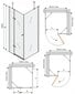 Dušas kabīne Mexen Roma ar paliktni un sifonu, Graphite+Black/Chrome, 120x80,90 cm cena un informācija | Dušas kabīnes | 220.lv
