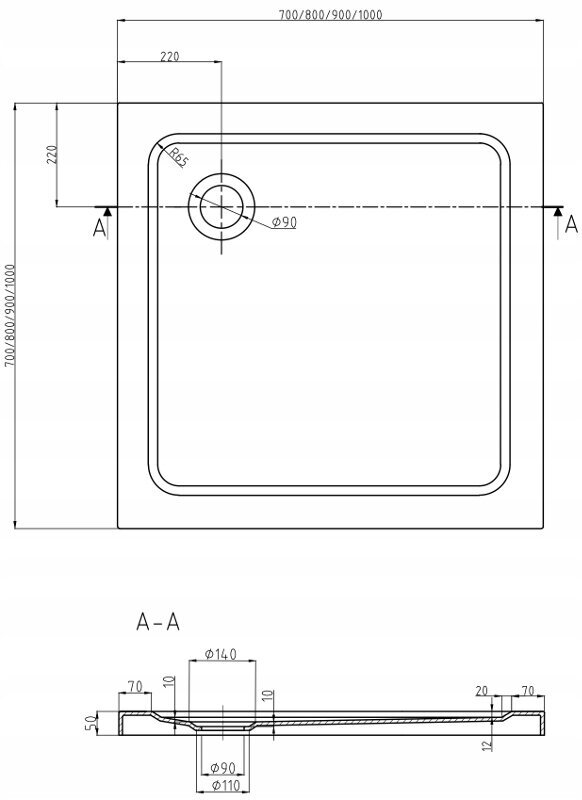 Dušas kabīne Mexen Apia ar paliktni un sifonu, pusmatēta, 90x70,80,90,100 cm cena un informācija | Dušas kabīnes | 220.lv