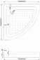 Pusapaļa dušas kabīne Mexen Rio ar paliktni un sifonu, 70x70,80x80,90x90cm, melna цена и информация | Dušas kabīnes | 220.lv