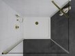 Dušas kabīne Mexen Pretoria Gold ar paliktni un sifonu, 80x70,80,90,100 cm цена и информация | Dušas kabīnes | 220.lv
