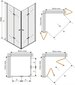 Dušas kabīne Mexen Lima DUO ar paliktni un sifonu, 80x80,90x90,100x100 cm cena un informācija | Dušas kabīnes | 220.lv